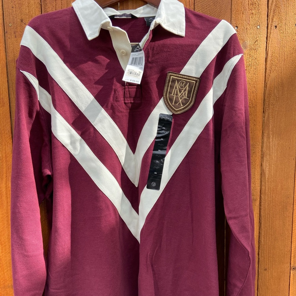 Long sleeve polo style shirt